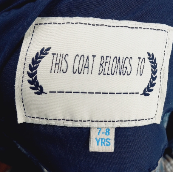 MARKS & SPENCER Boy's Navy Quilted Hooded Elbow Patch Jacket Size 7 - 8 Years - Picture 2 of 5